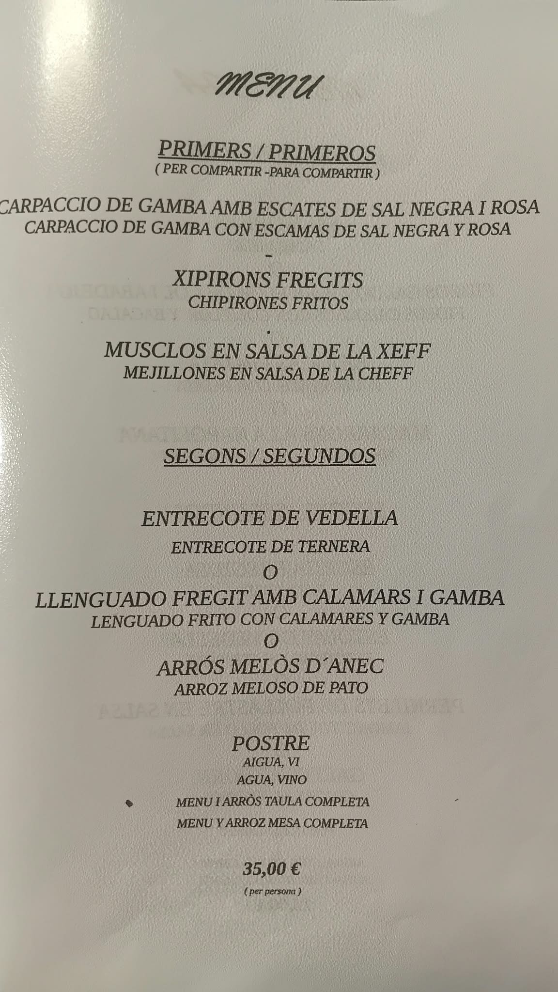 Opció arròs.